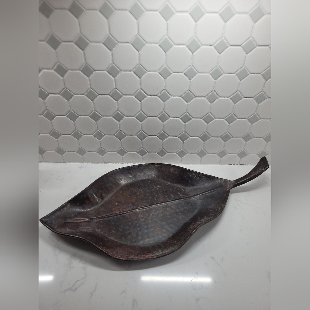Decorative Metal Leaf Tray